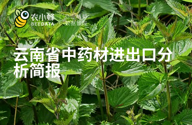 云南省中药材进出口分析简报