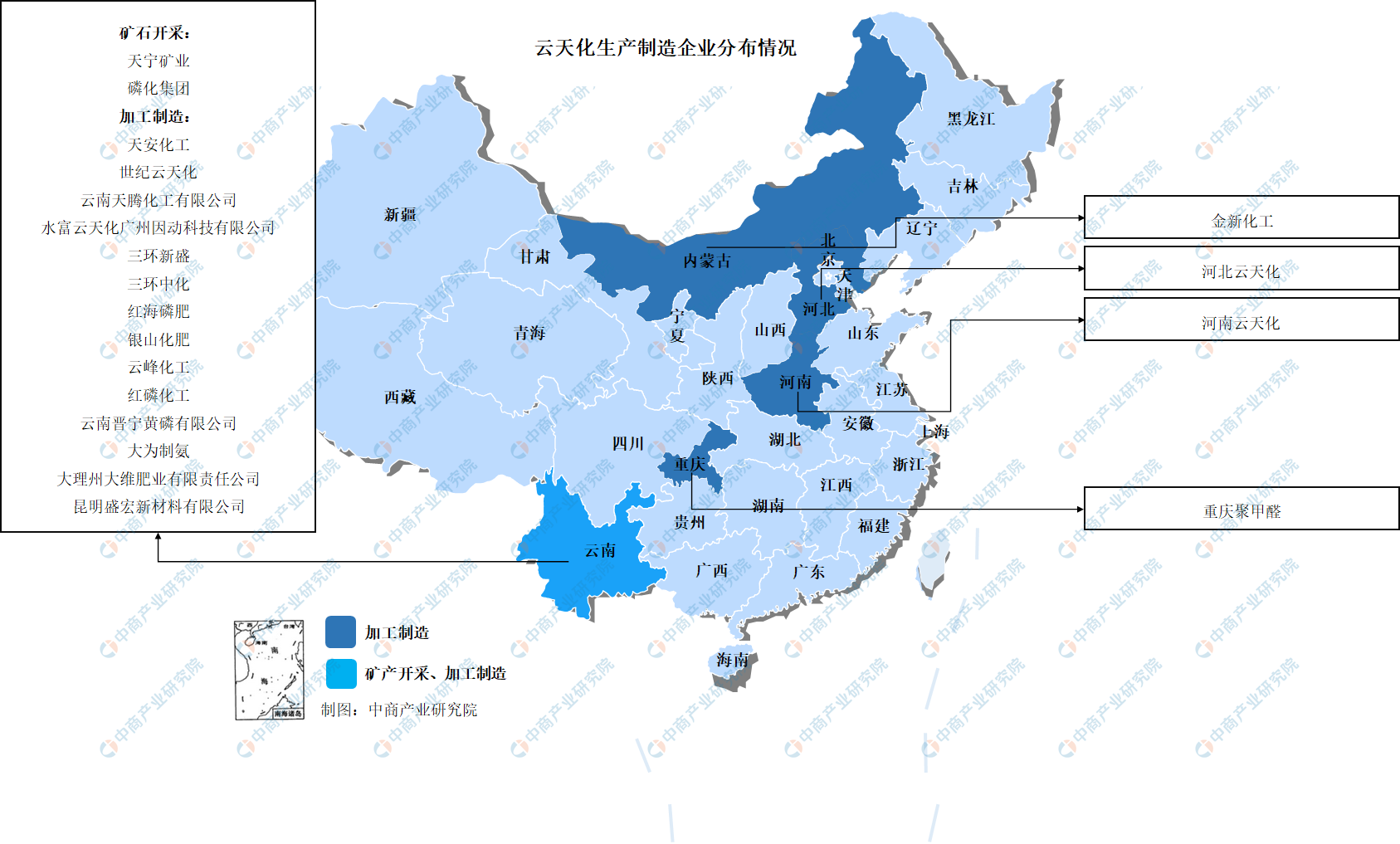 七,生产基地分布