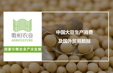 中國大豆生產消費及國外貿易數據